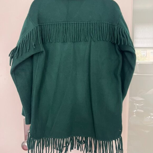 Sandro Green Utility Jacket with Fringe - Picture 5 of 9